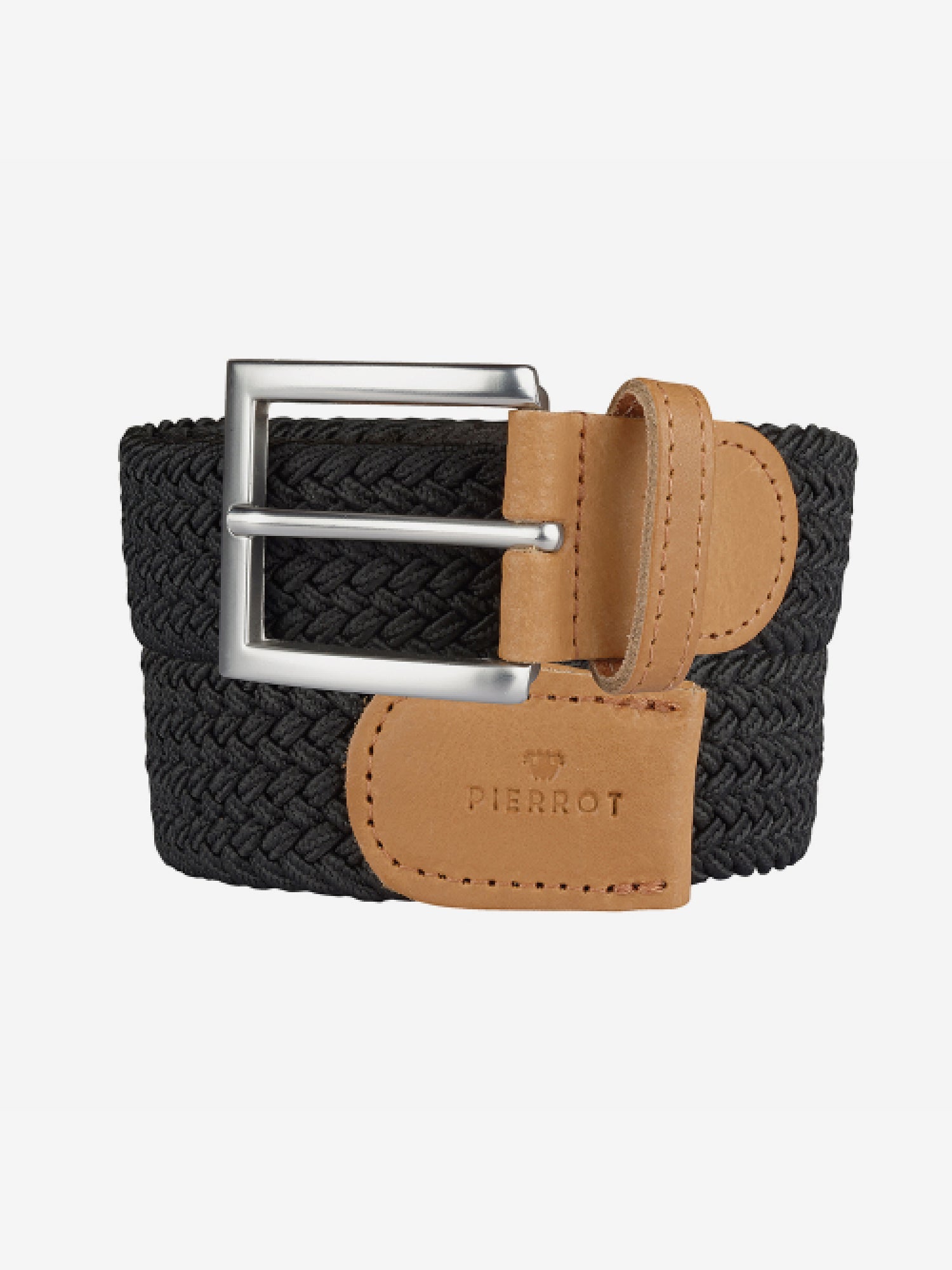 FIONCCI Ceinture élastique en cuir véritable pour homme - Taille réglable, beige, taille unique