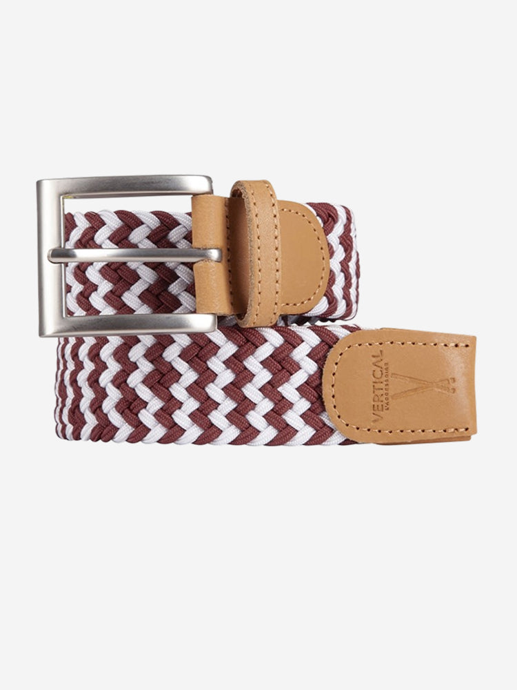 Ceinture Tressée Bordeaux et Blanc Pierrot x Vertical - Pierrot