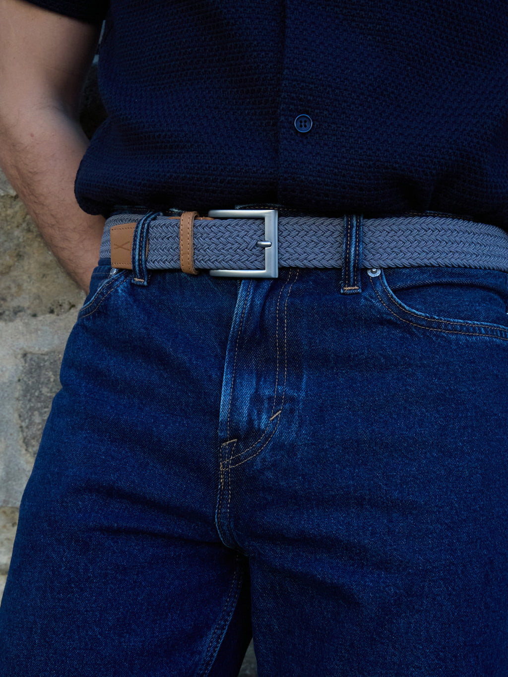 Ceinture Tressée Gris Foncé Pierrot x Vertical - Pierrot