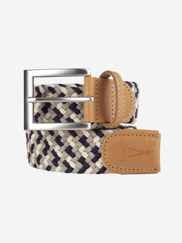 Ceinture Tressée Marron Bleu Beige Pierrot x Vertical - Pierrot