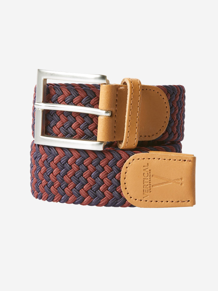 Ceinture Tressée Bordeaux et Bleu Marine Pierrot x Vertical - Pierrot