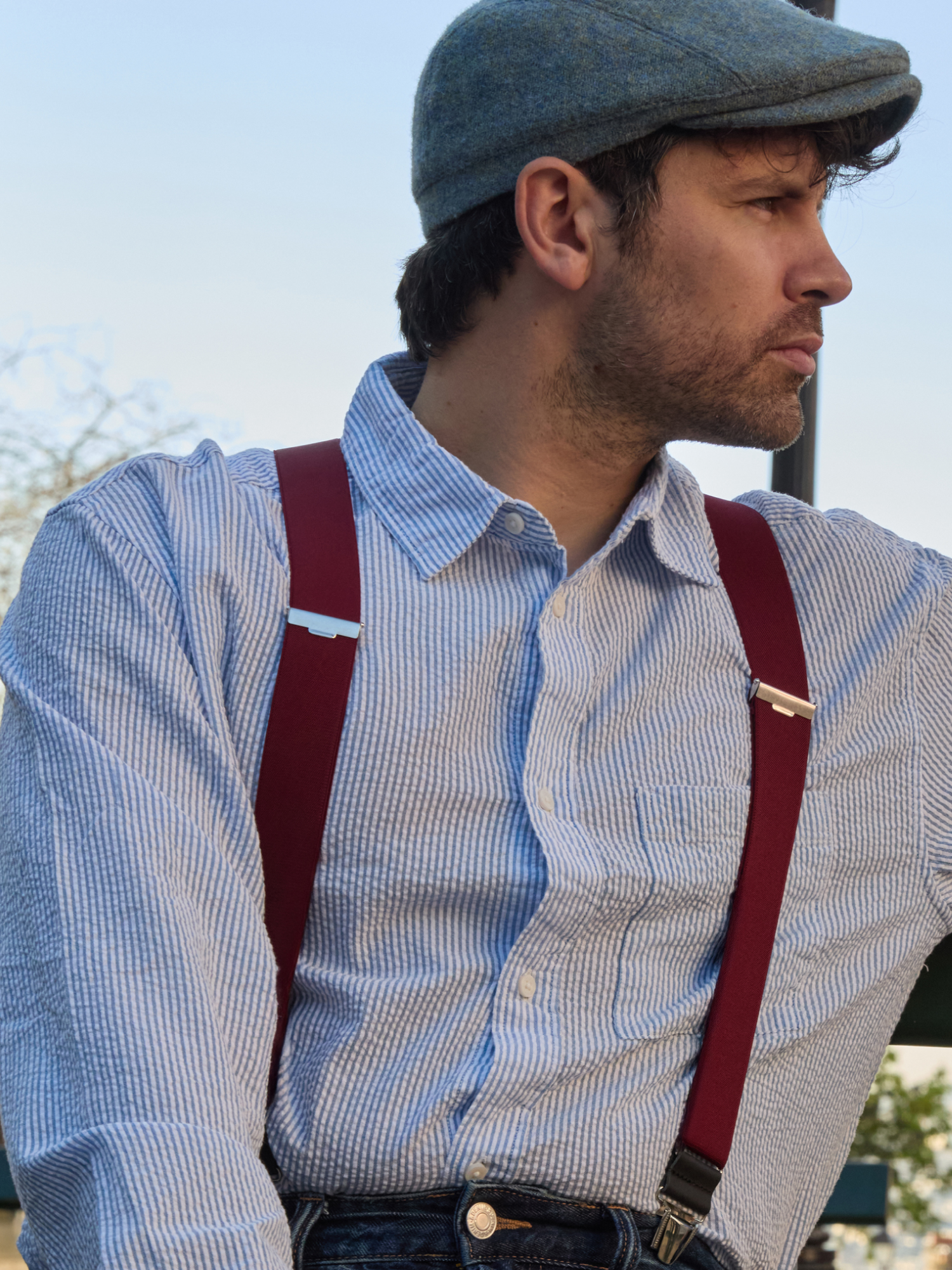 Solid Suspenders Leather Finishes