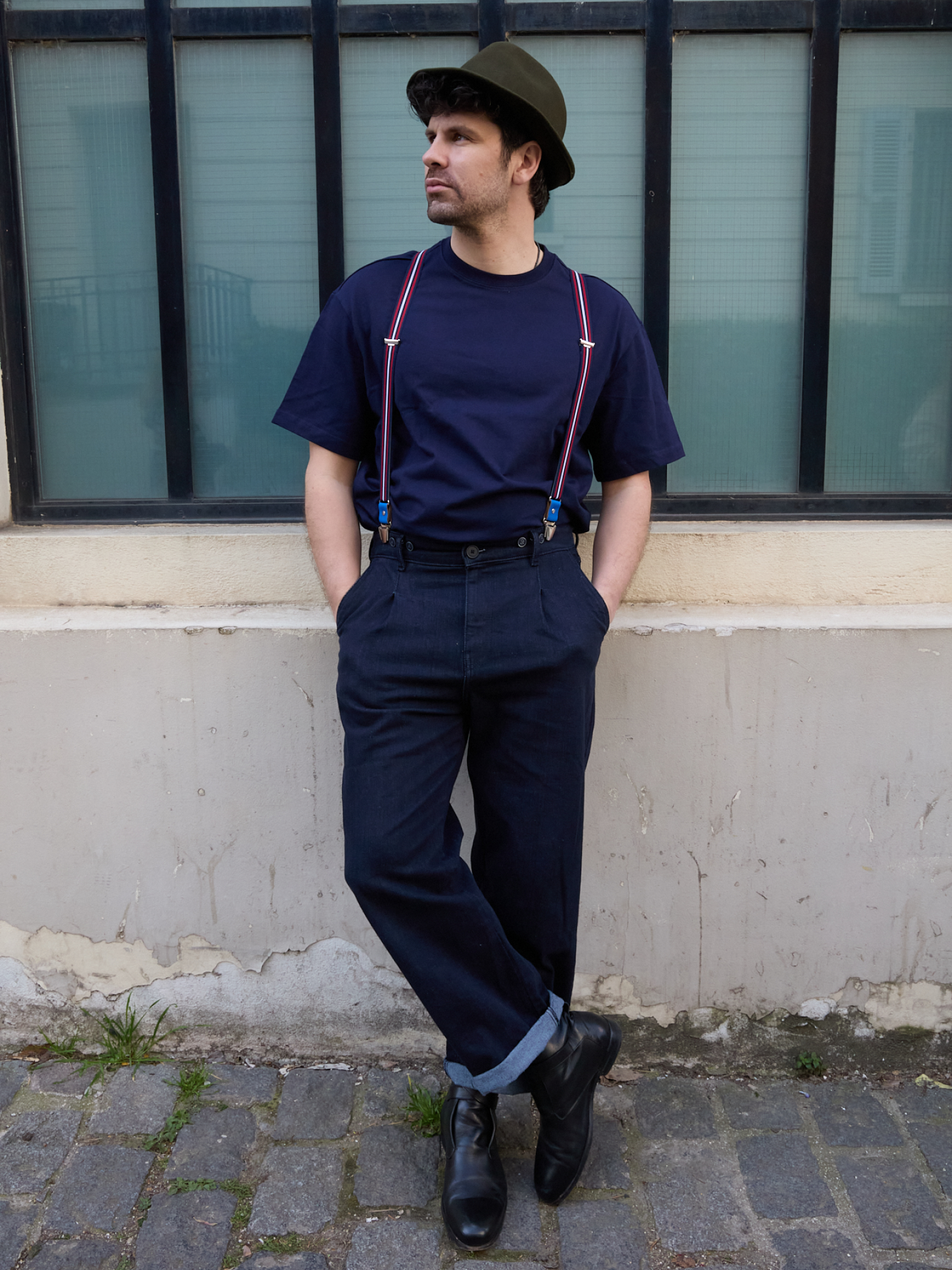 Bretelles Fines à Bandes Finitions Cuir Vertical x Pierrot