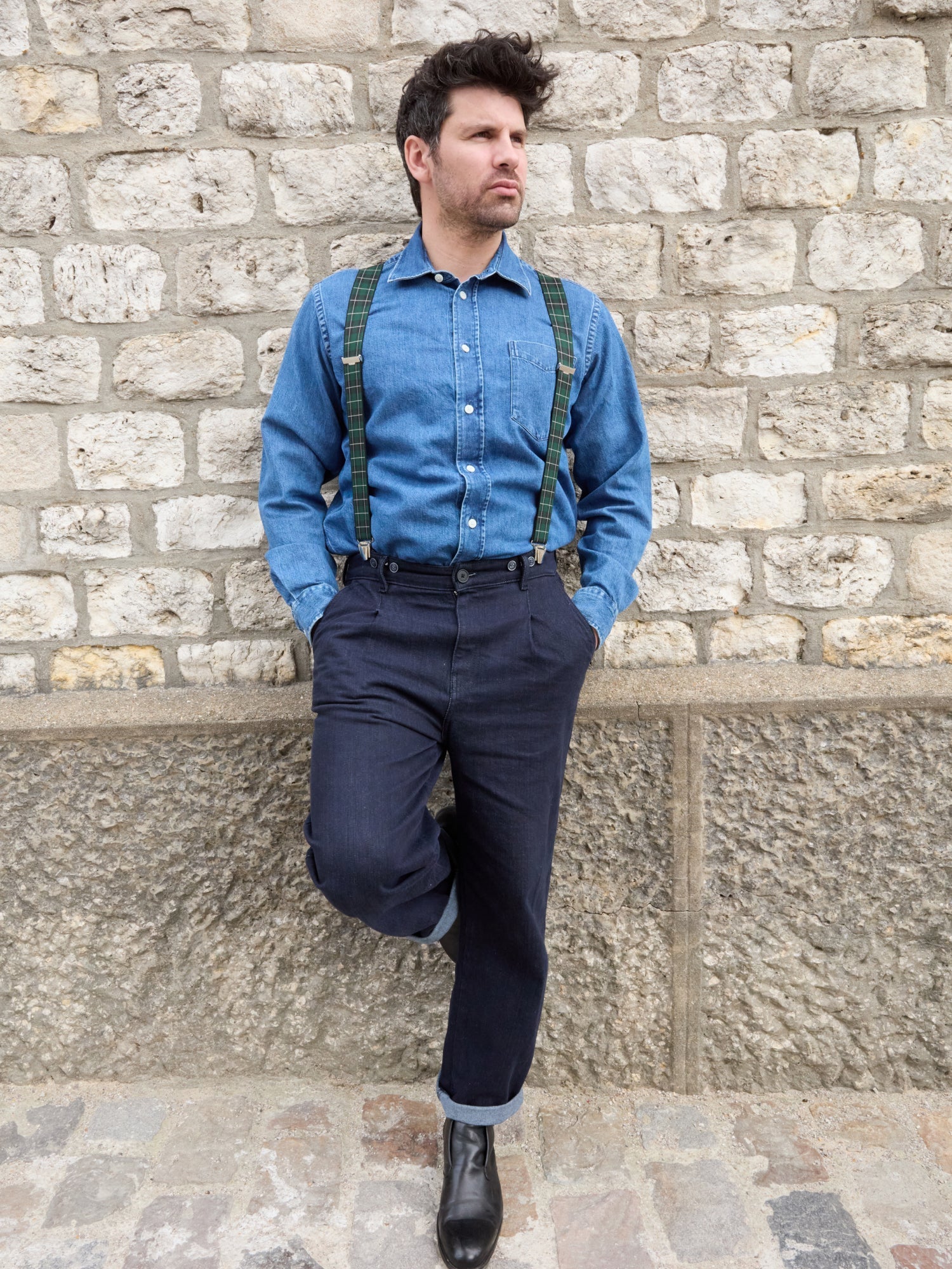 Bretelles à Carreaux Classiques - Pierrot