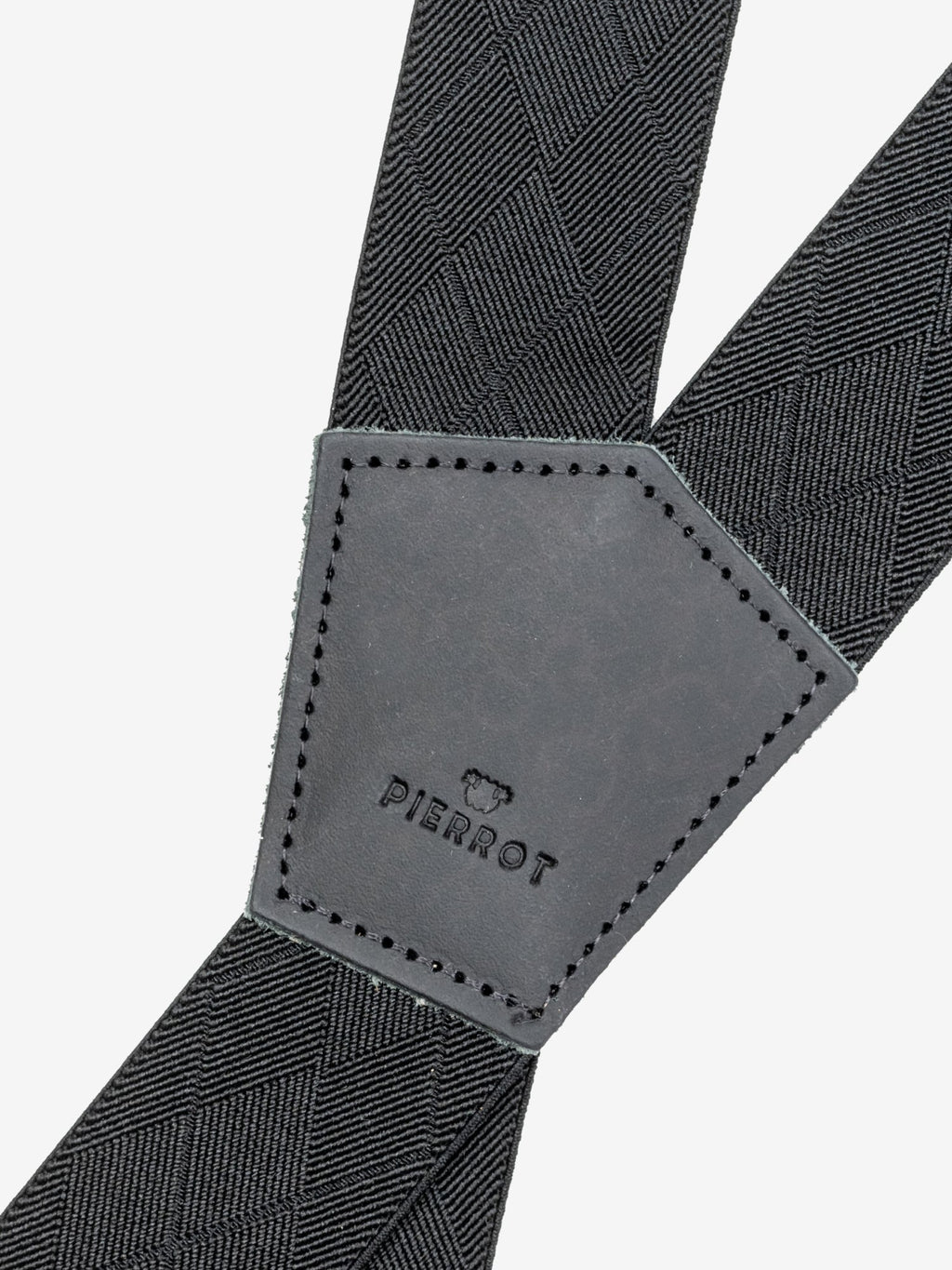 Bretelles à Carreaux Finitions Cuir - Pierrot