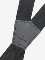 Bretelles à Carreaux Finitions Cuir - Pierrot