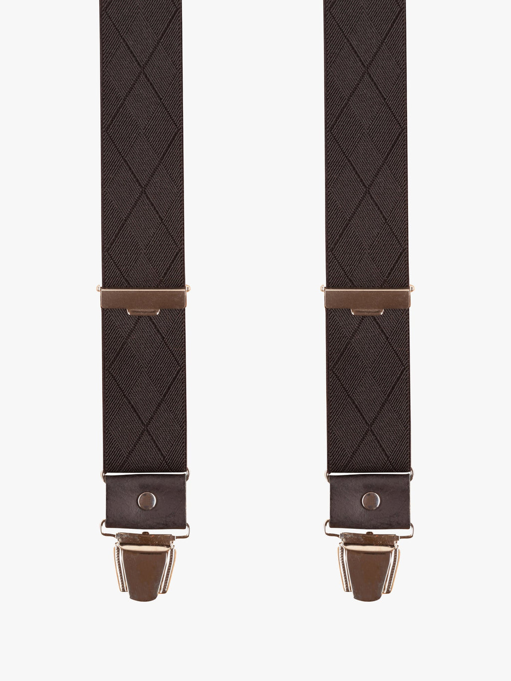 Bretelles à Carreaux Finitions Cuir - Pierrot