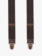 Bretelles à Carreaux Finitions Cuir - Pierrot
