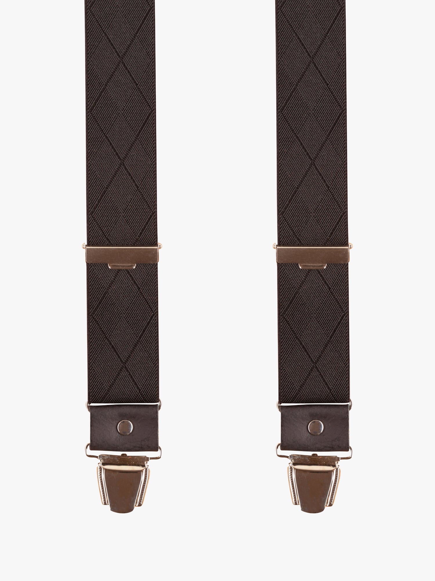 Bretelles à Carreaux Finitions Cuir - Pierrot