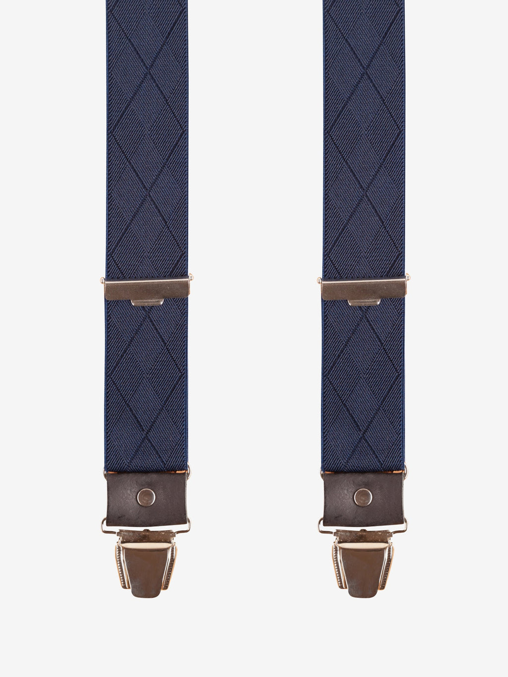 Bretelles à Carreaux Finitions Cuir - Pierrot