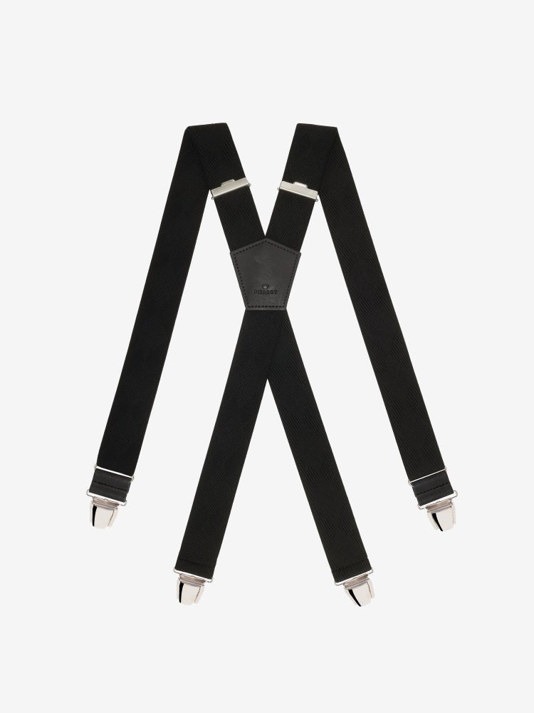 Bretelles à Carreaux Finitions Cuir - Pierrot