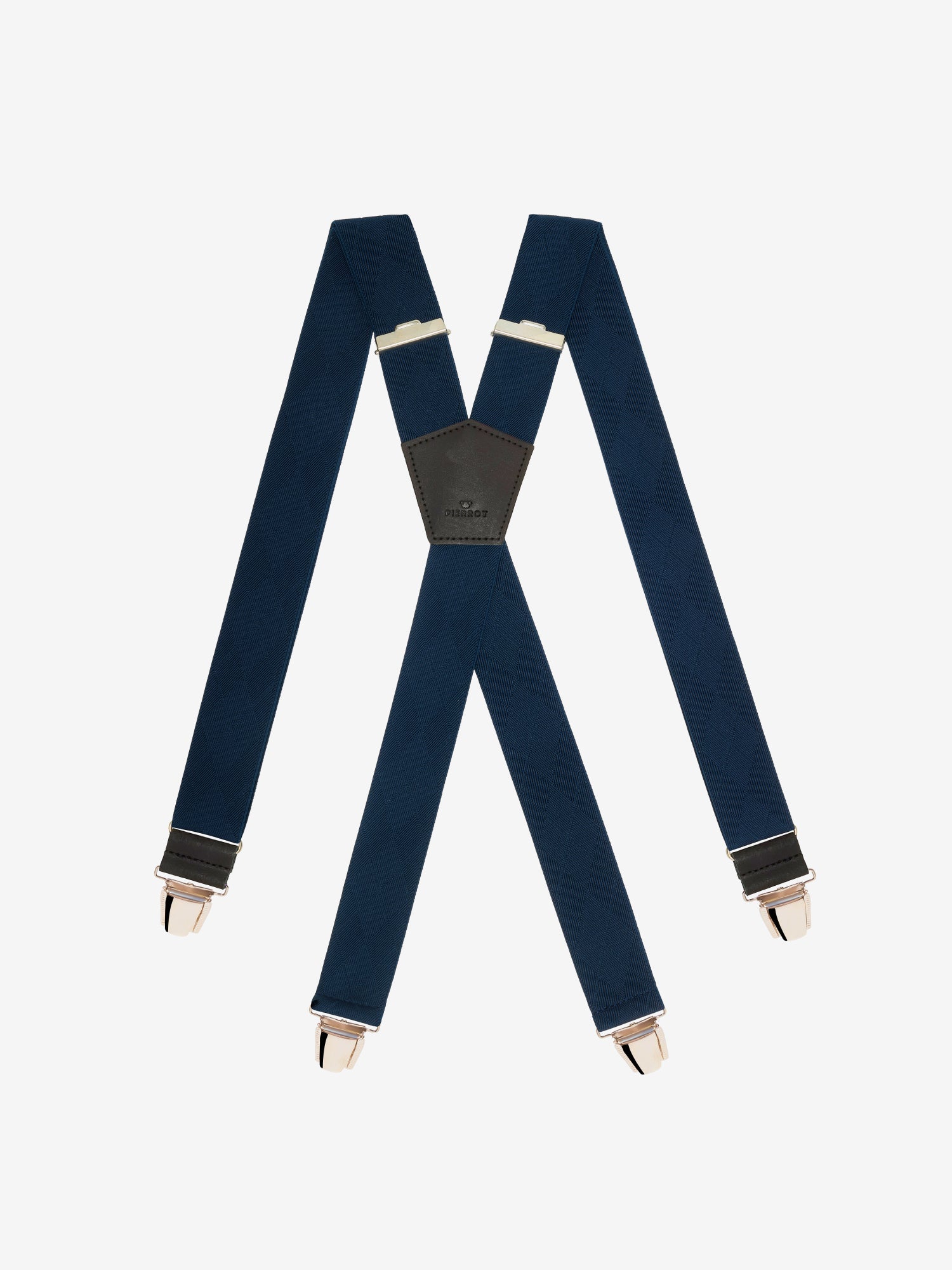 Bretelles à Carreaux Finitions Cuir - Pierrot