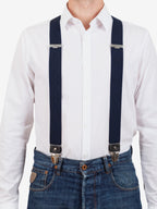 Bretelles à Carreaux Finitions Cuir - Pierrot