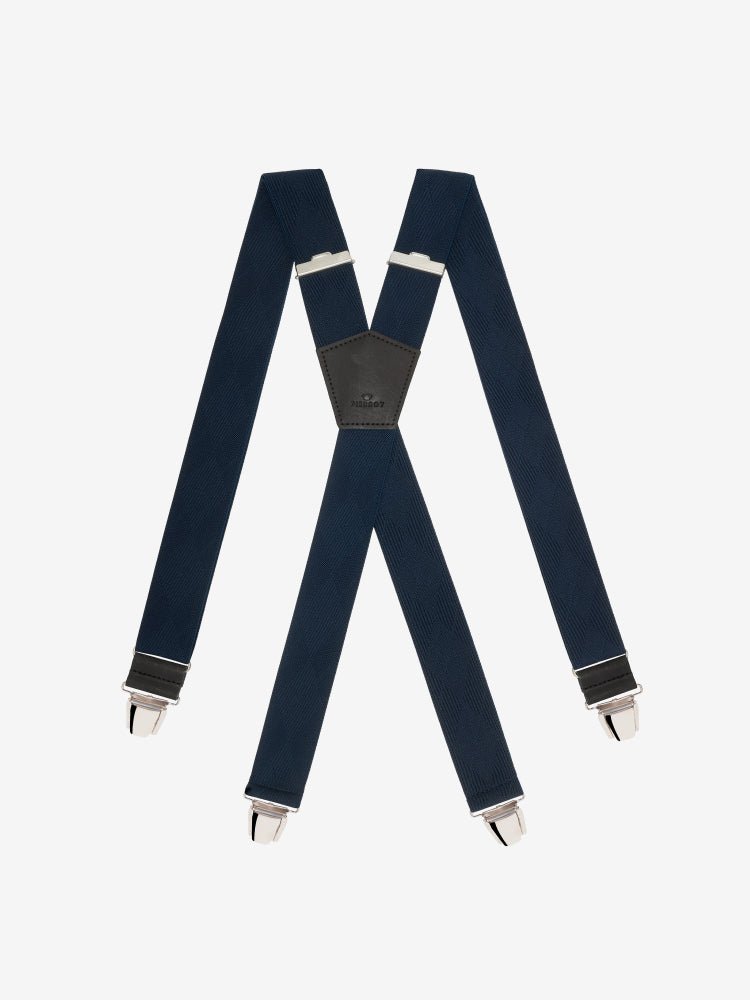 Bretelles à Carreaux Finitions Cuir - Pierrot