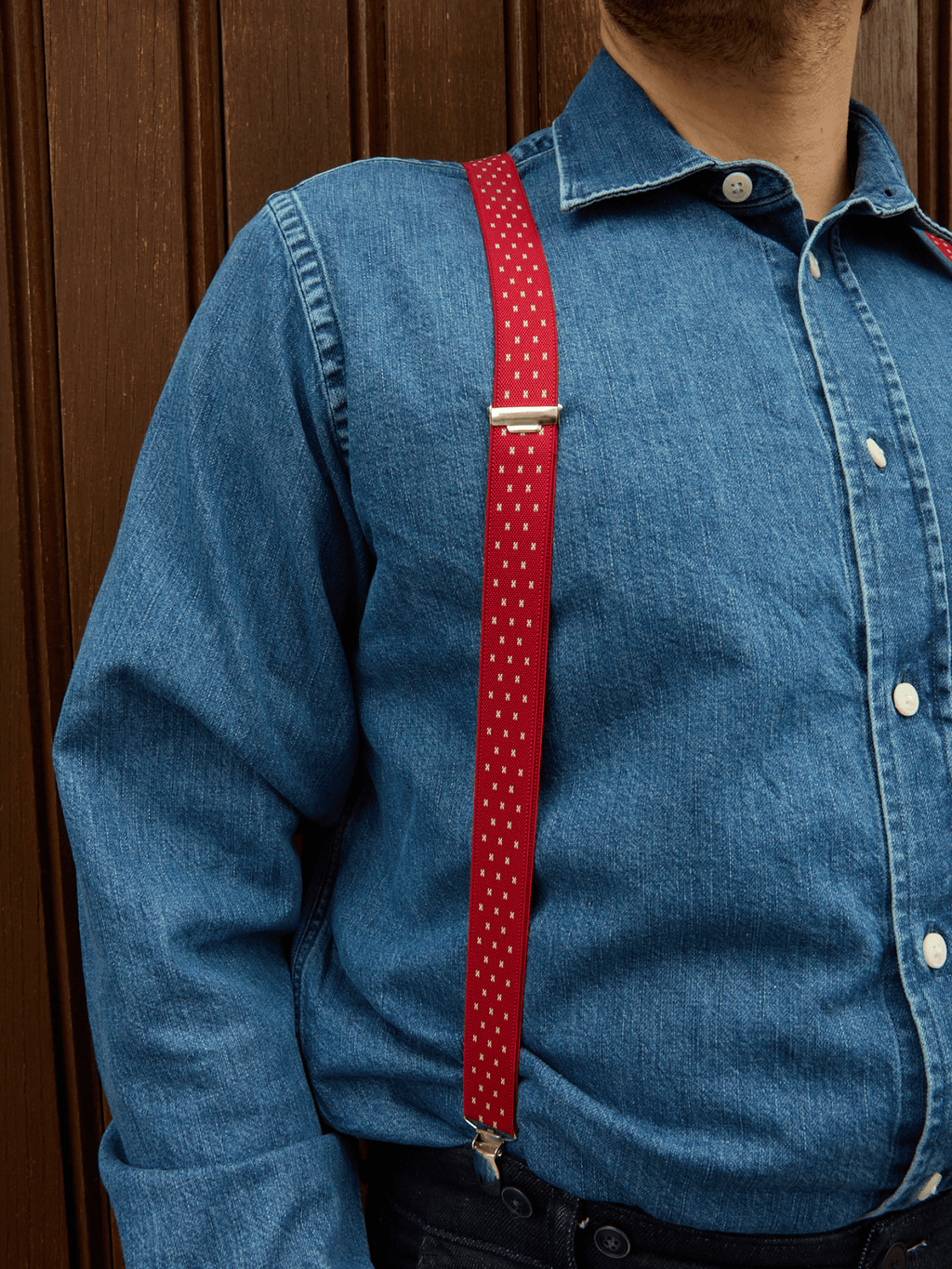 Bretelles Fines à Pois Finitions Cuir Vertical x Pierrot - Pierrot