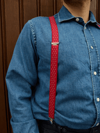 Bretelles Fines à Pois Finitions Cuir Vertical x Pierrot - Pierrot