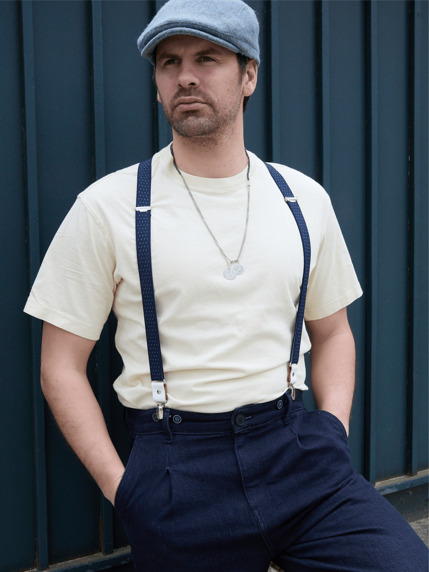 Bretelles Fines à Pois Finitions Cuir Vertical x Pierrot - Pierrot