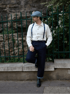Bretelles Fines Unies Finitions Cuir Vertical x Pierrot - Pierrot