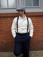 Bretelles Fines Unies Finitions Cuir Vertical x Pierrot - Pierrot