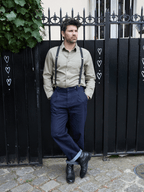 Bretelles Fines Unies Finitions Cuir vertical x Pierrot - Pierrot