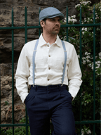 Bretelles Fines Unies Finitions Cuir Vertical x Pierrot - Pierrot