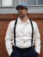 Bretelles Fines Unies Finitions Cuir Vertical x Pierrot - Pierrot