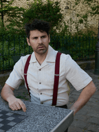 Bretelles Fines Unies Finitions Cuir Vertical x Pierrot - Pierrot