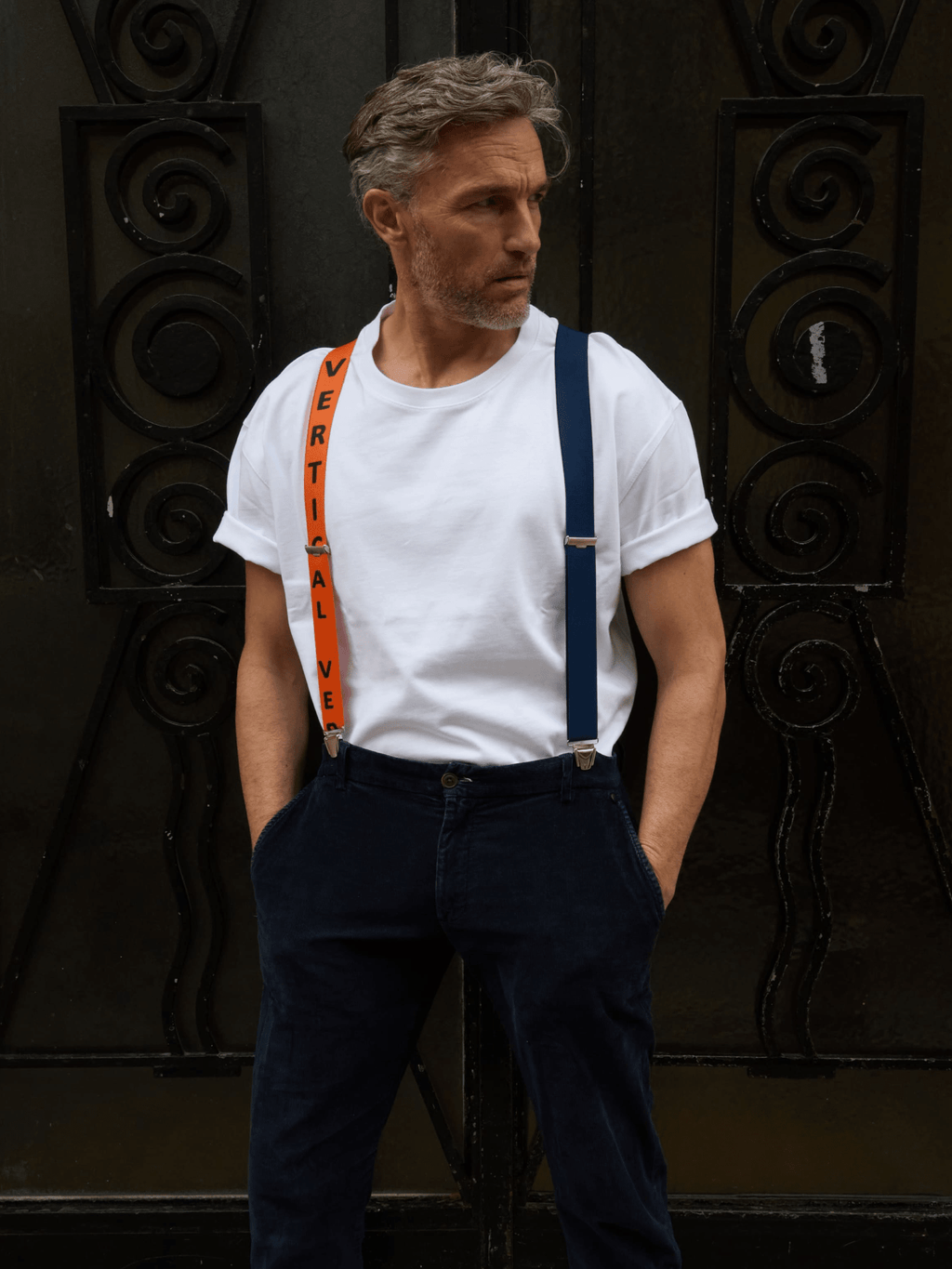 Bretelles Unies Bicolores Classiques Vertical x Pierrot - Pierrot