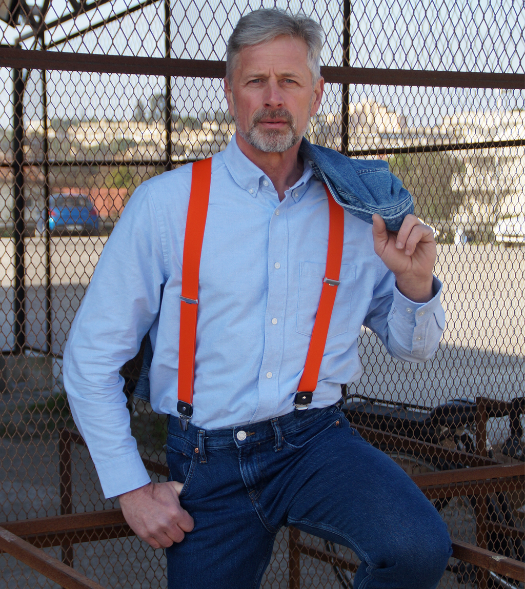 Bretelles Unies Finitions Cuir - Pierrot