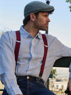 Bretelles Unies Finitions Cuir - Pierrot