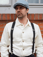 Bretelles Unies Finitions Cuir - Pierrot