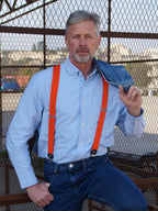 Bretelles Unies Finitions Cuir - Pierrot