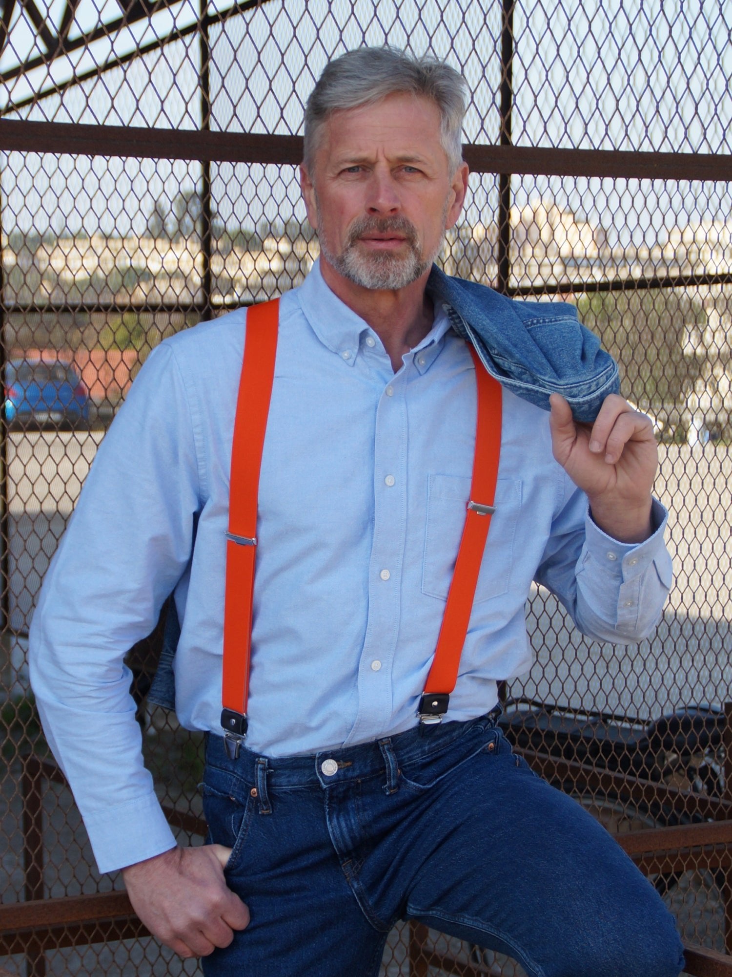 Bretelles Unies Finitions Cuir - Pierrot