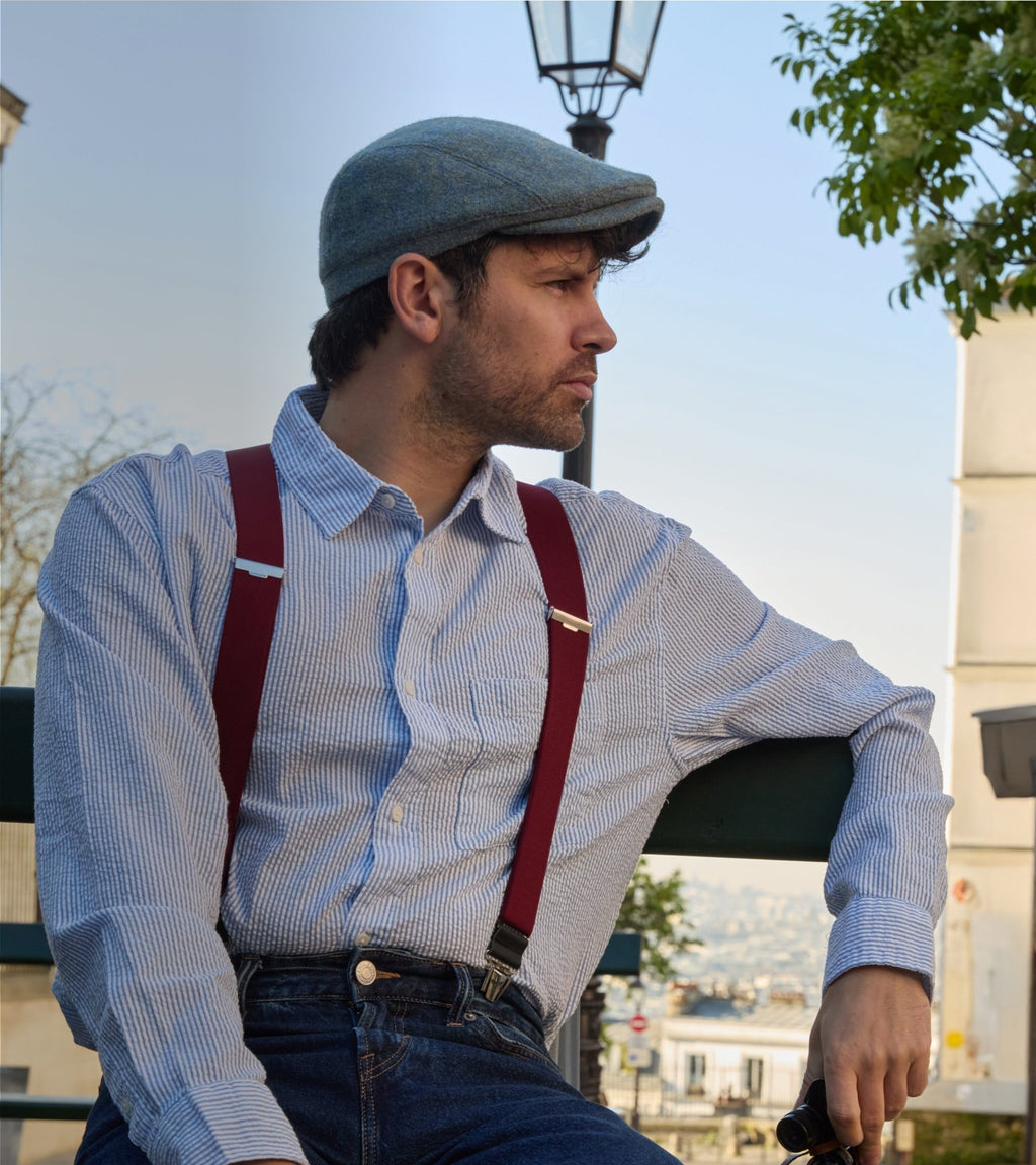 Bretelles Unies Finitions Cuir - Pierrot