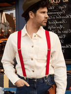 Bretelles Unies Finitions Cuir Vertical x Pierrot - Pierrot