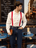 Bretelles Unies Finitions Cuir Vertical x Pierrot - Pierrot
