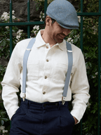Bretelles Unies Finitions Cuir Vertical x Pierrot - Pierrot