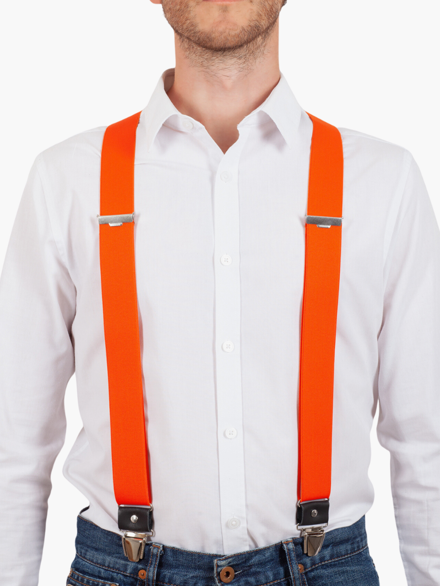 Solid Suspenders Leather Finishes