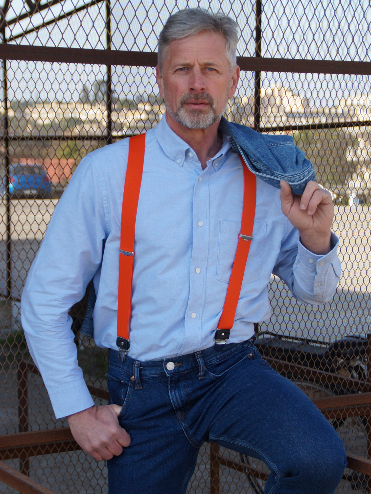 Solid Suspenders Leather Finishes
