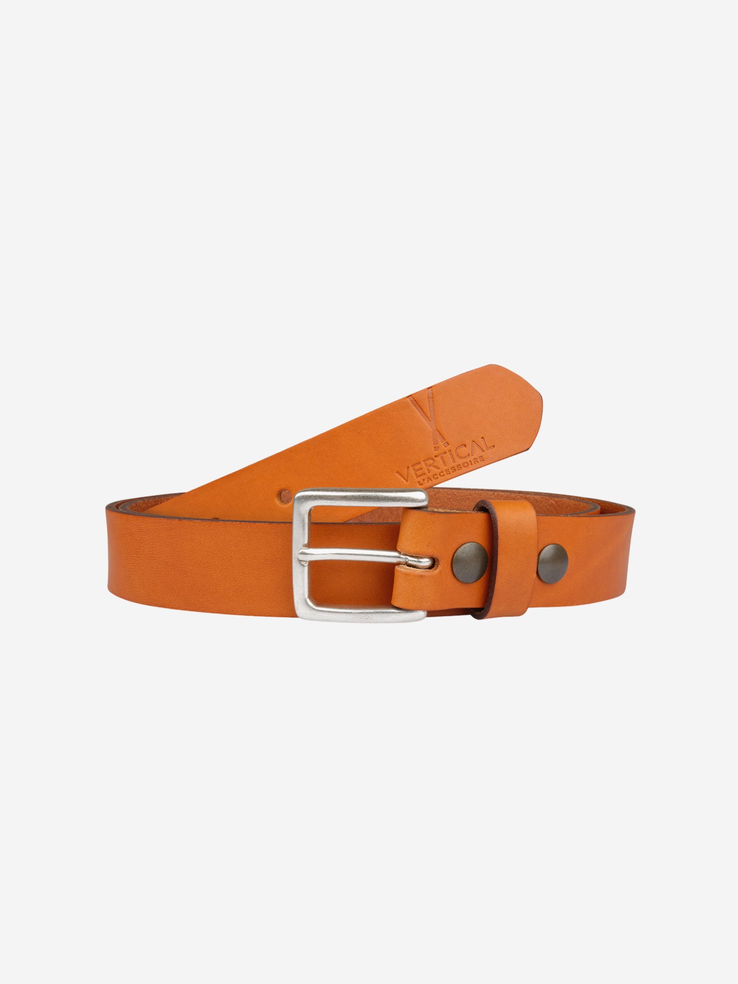 Ceinture en cuir Camel à boucle interchangeable Pierrot x Vertical