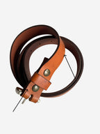 Ceinture en cuir Camel à boucle interchangeable Pierrot x Vertical