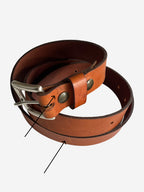 Ceinture en cuir Camel à boucle interchangeable Pierrot x Vertical