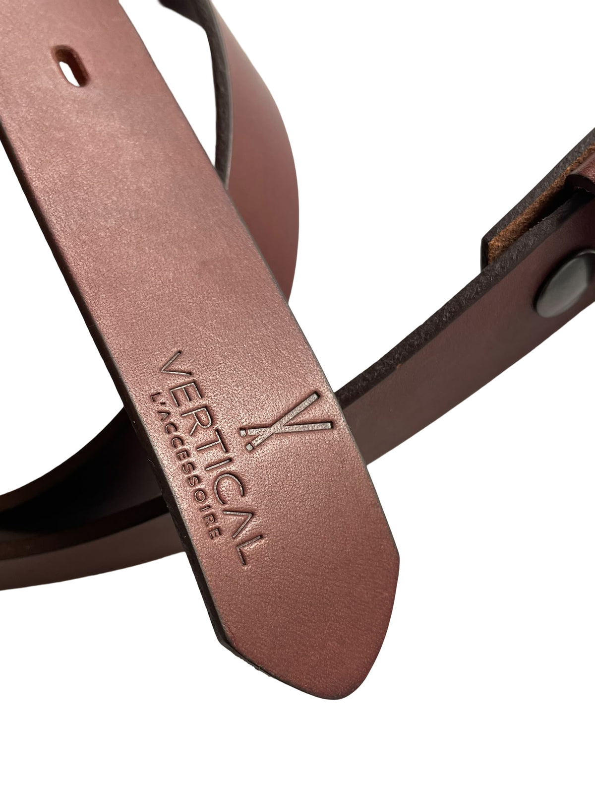 Ceinture en cuir Cognac à boucle interchangeable Pierrot x Vertical