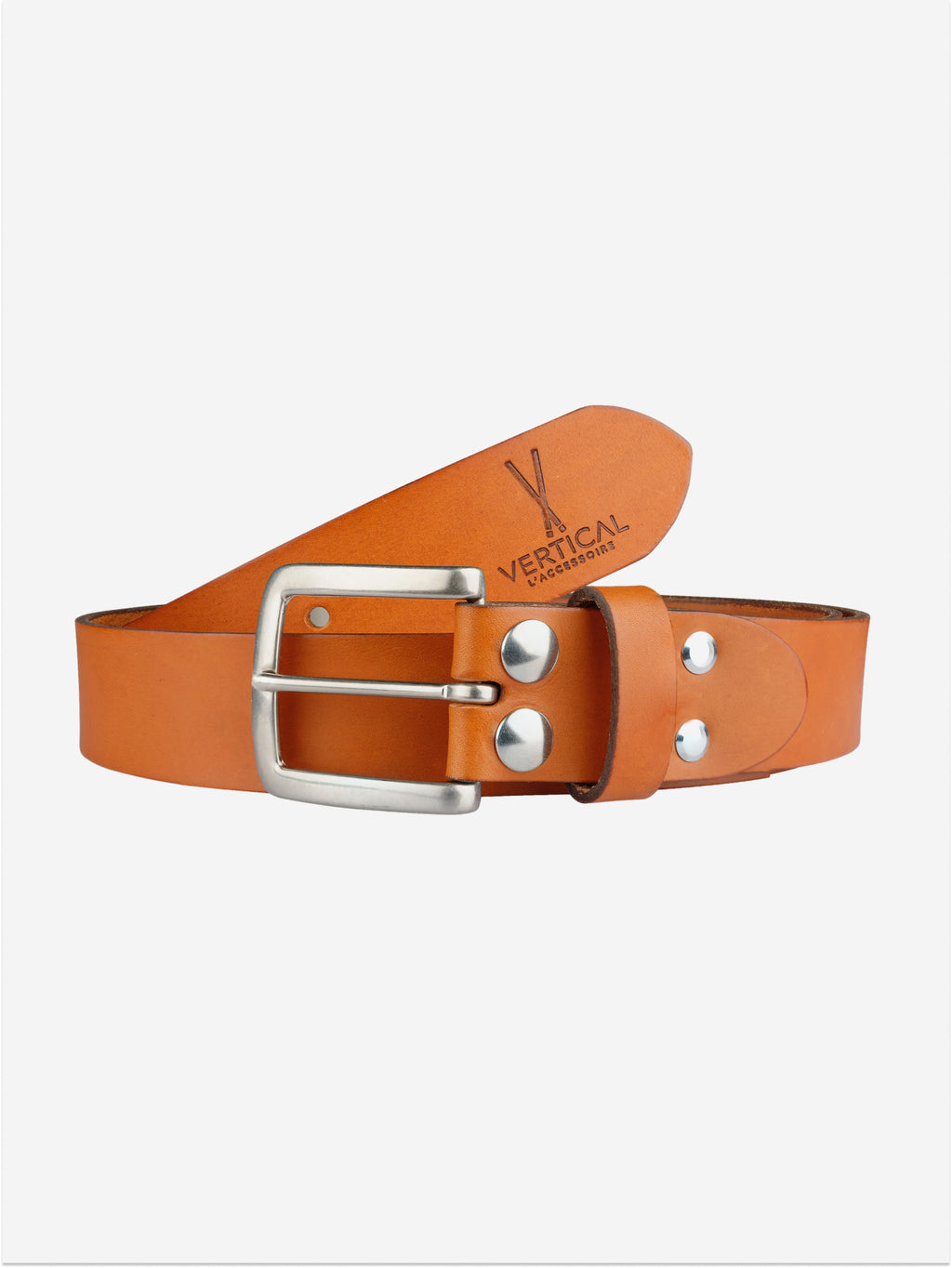 Ceinture en cuir Camel Pierrot x Vertical