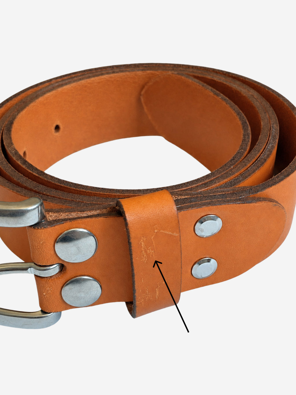 Ceinture en cuir Camel Pierrot x Vertical