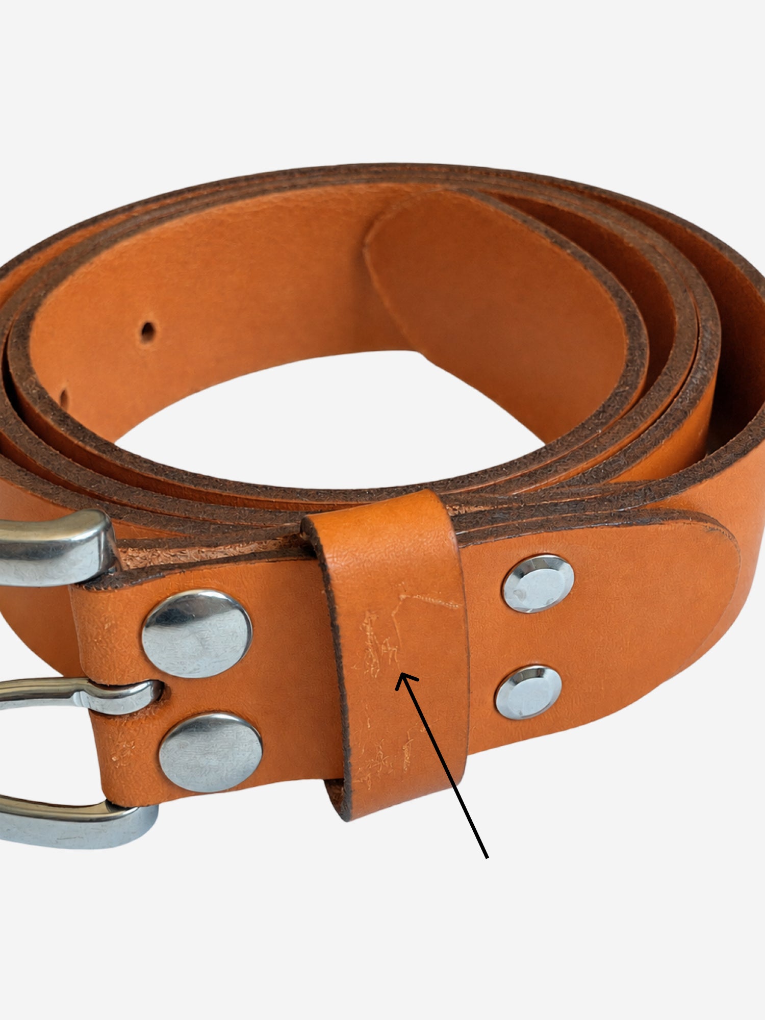 Ceinture en cuir Camel Pierrot x Vertical