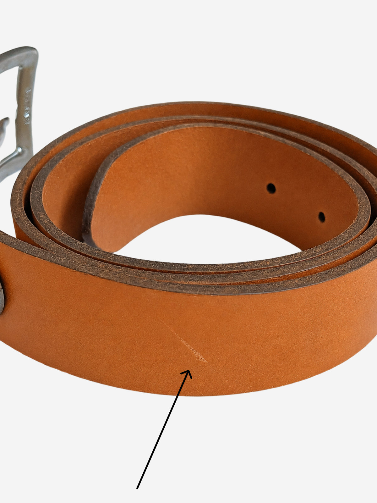 Ceinture en cuir Camel Pierrot x Vertical