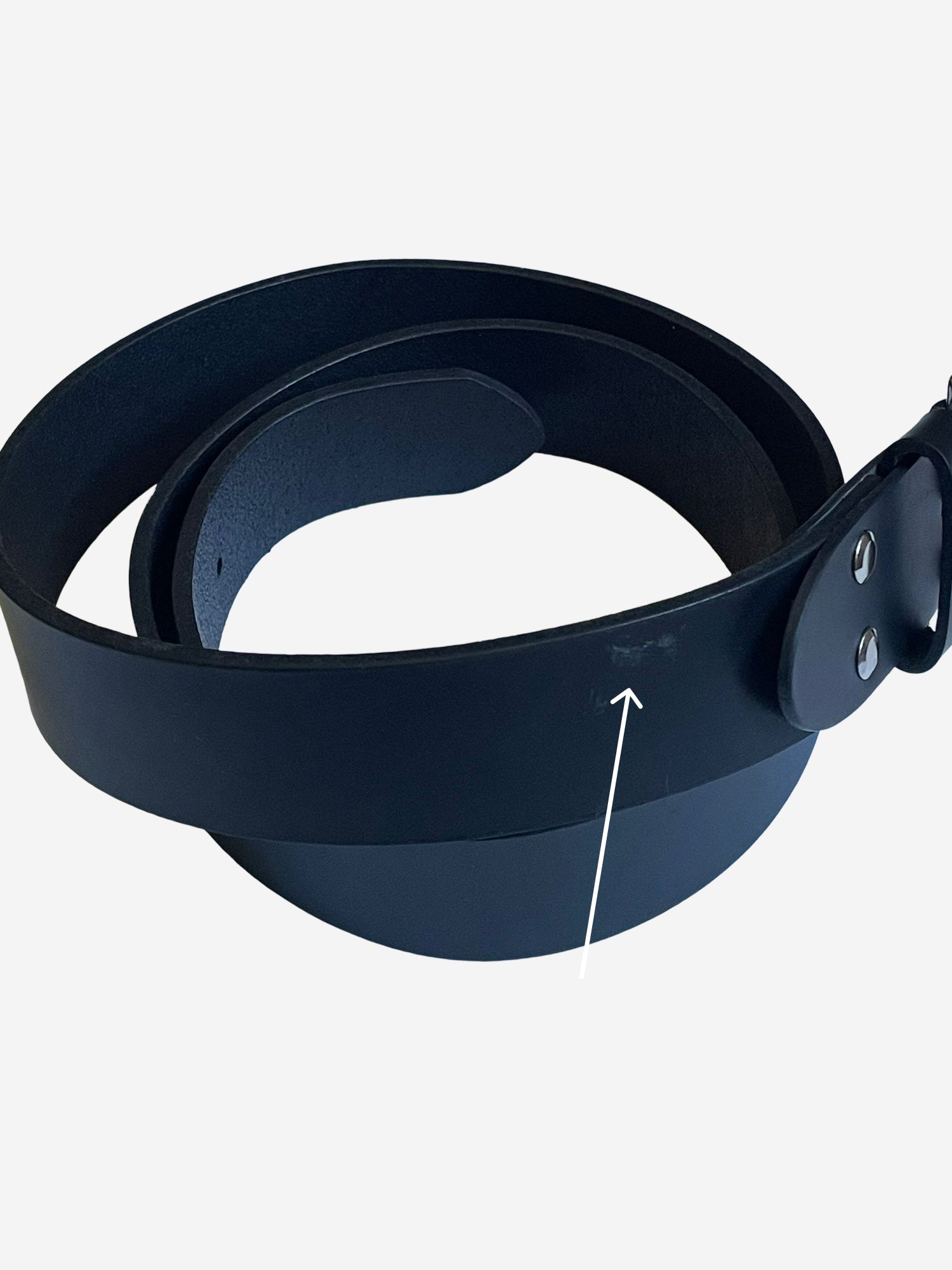 Ceinture en cuir Noir Pierrot x Vertical