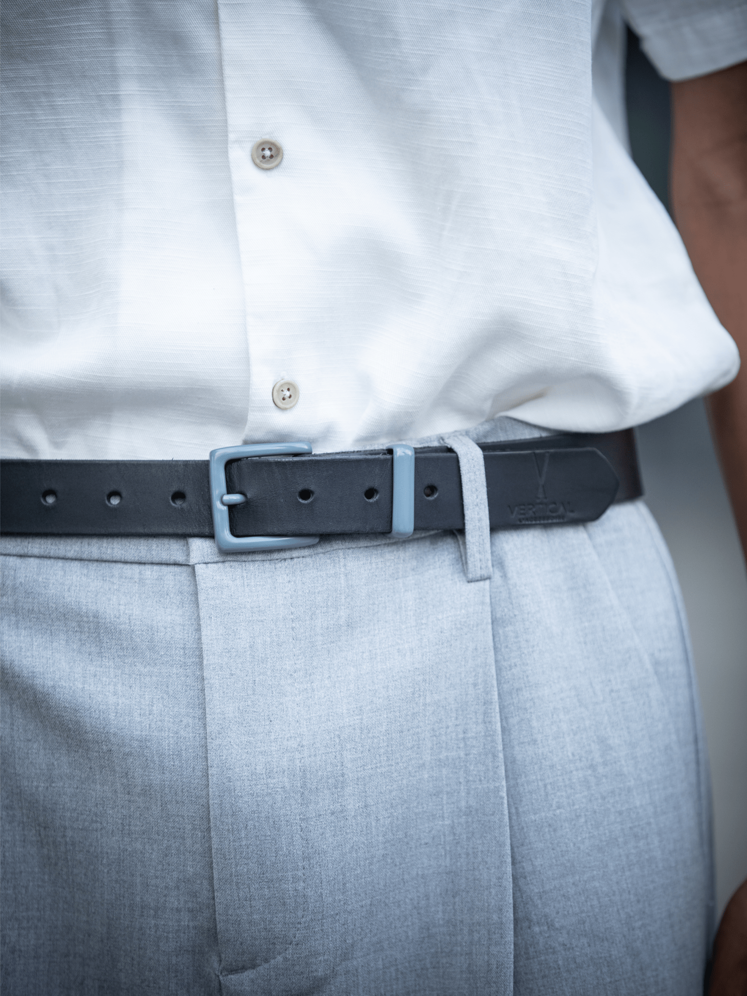 Ceinture en Cuir + 1 boucle colorée au choix - Pierrot