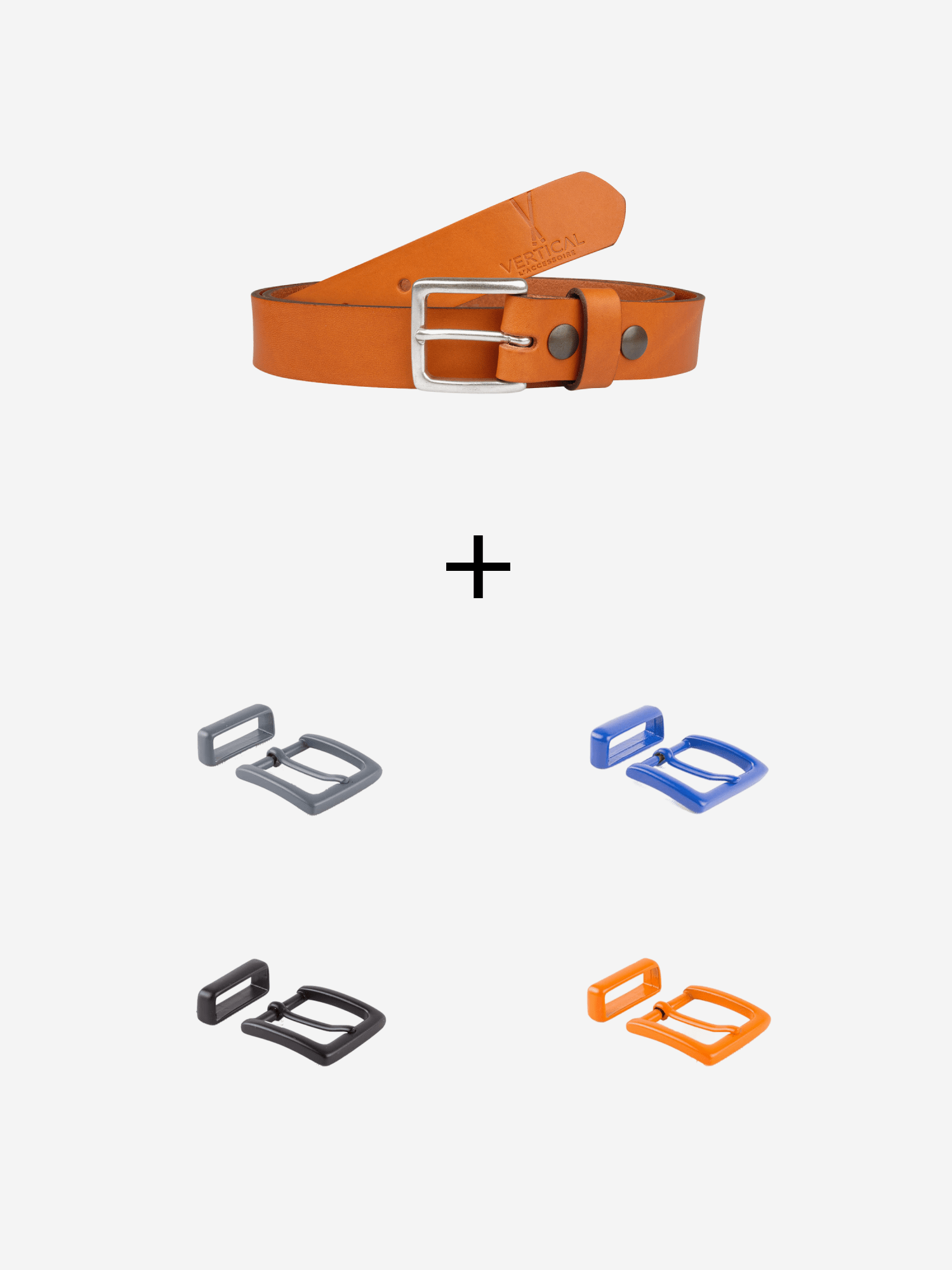 Ceinture en Cuir + 1 boucle colorée au choix Vertical x Pierrot - Pierrot